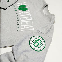 Load image into Gallery viewer, CREWNECK HartBeat &quot;White, Kelly Green &amp; Grey&quot;