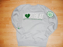 Load image into Gallery viewer, CREWNECK HartBeat &quot;White, Kelly Green &amp; Grey&quot;